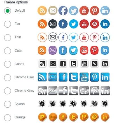 Social Media Share Theme Buttons