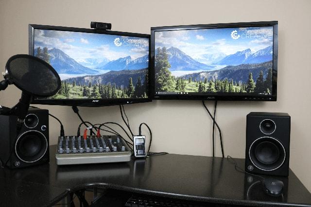 The author's primary podcasting studio setup.