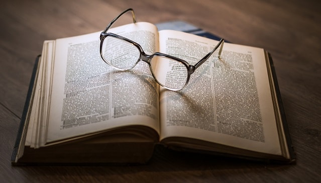 Dictionary Glasses Resting Glossary References