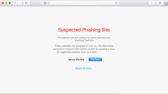 Suspected Phishing Site