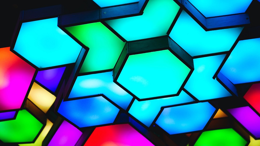 Multicolor Light Display To Illustrate Technology