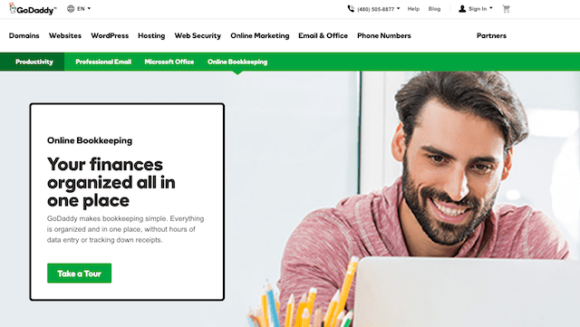 Tech Tools GoDaddy Online Bookkeeping