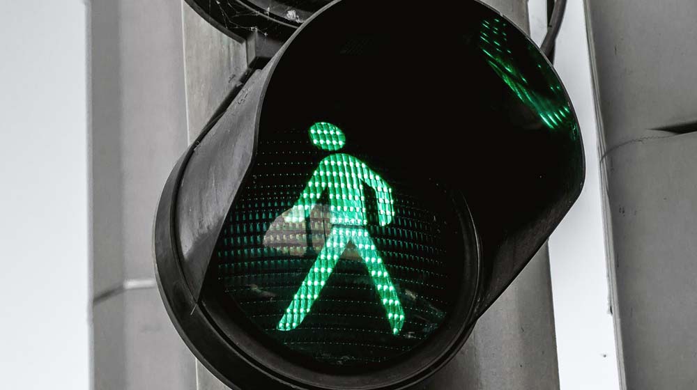Walk Sign Illustrates Ready to Start Own Business