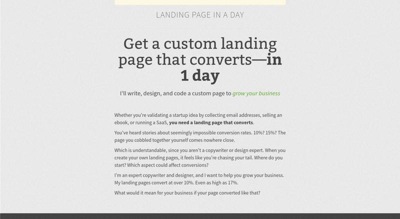 Jarrod Drysdale attracted dozens of web design clients by offering to design and build a landing page in just one day.