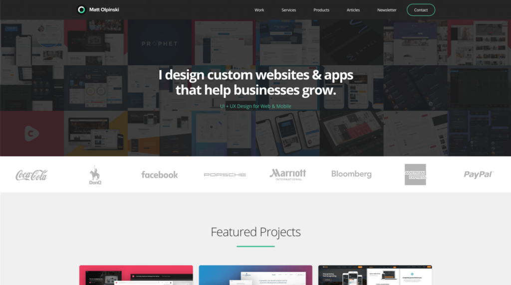 The web design portfolio of Matt Olpinski