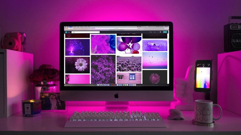 Web Design Tools Mac Computer Purple Backlight