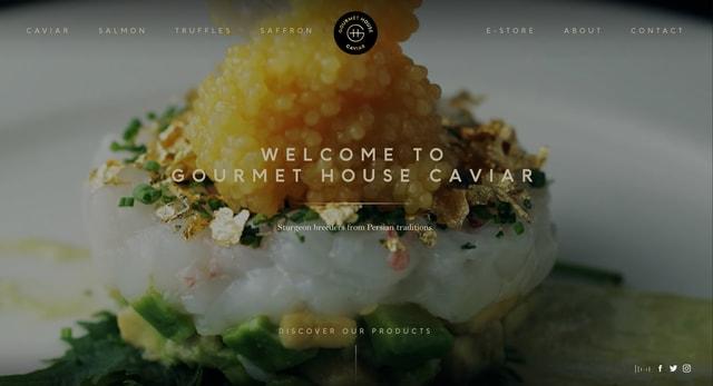 Gourmet House used full-screen videos on their site to entice visitors.
