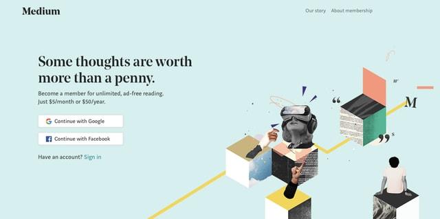 Medium designed a custom serif typeface to use on their site.