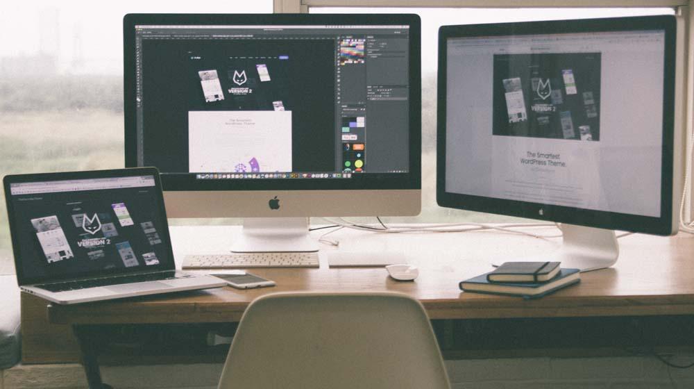 Web Designer Computers Represent How To Productize Services