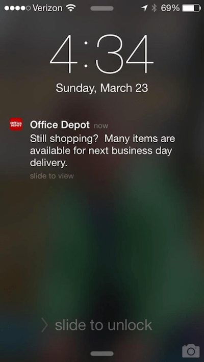 Web Push Notifications Office Depot
