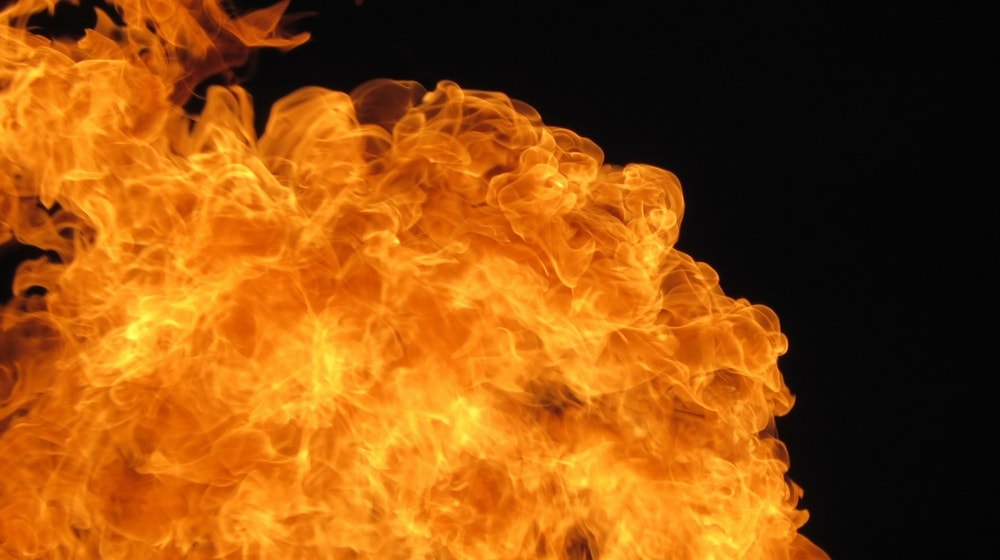 Website Down Flames