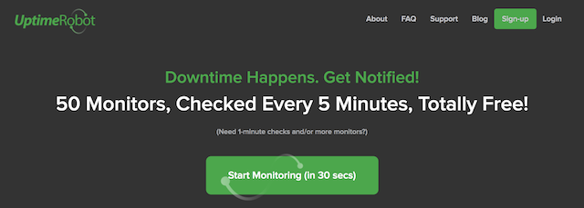 Website Monitoring Service Uptime Robot
