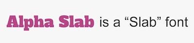 Website Typography Alpha Slab