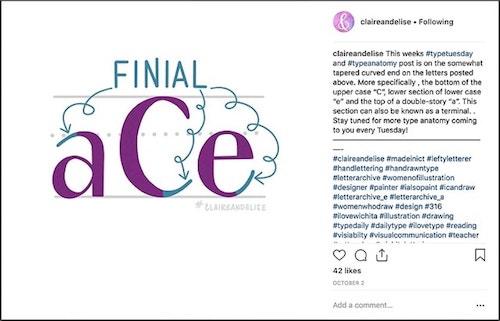 Website Typography Claireandelise