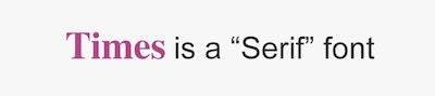 Website Typography Times