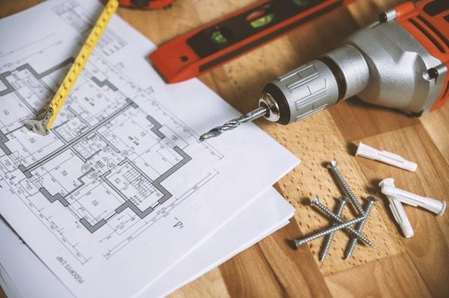 Website Wireframe Blueprint With Tools