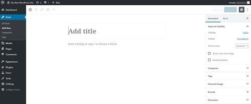 WordPress-5-Gutenberg Add New Post Title