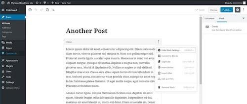 WordPress-5-Gutenberg Adding Another Post