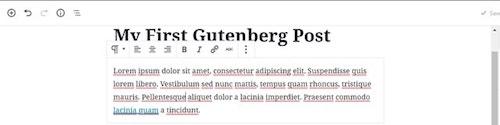 WordPress-5-Gutenberg First Post