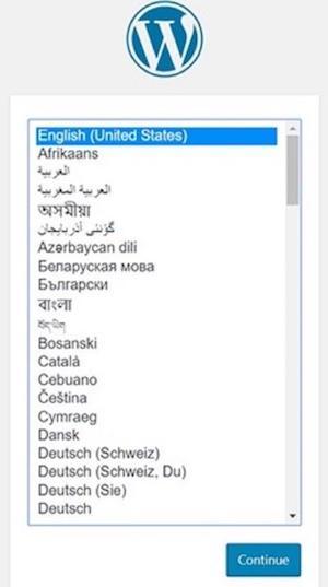 WordPress Cpanel Languages