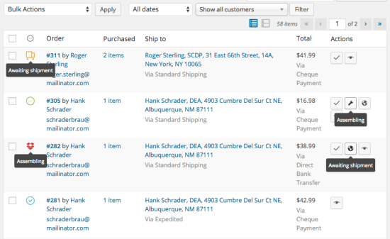 WordPress eStore WooCommerce Order Status Manager