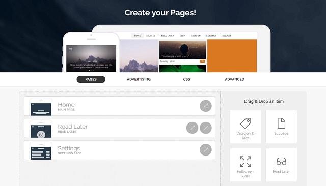 WordPress Mobile App Pages