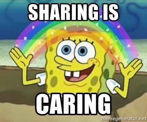 WordPress Social Media Plugins Spongebob Sharing Is Caring Meme