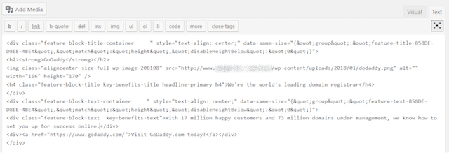 WordPress Widgets Feature Block Code